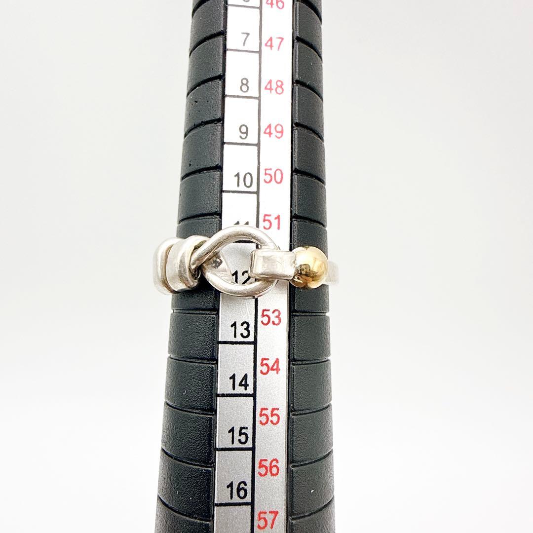 3014-6 人気✨Tiffany フック＆アイ　ラブノット　リング　11号