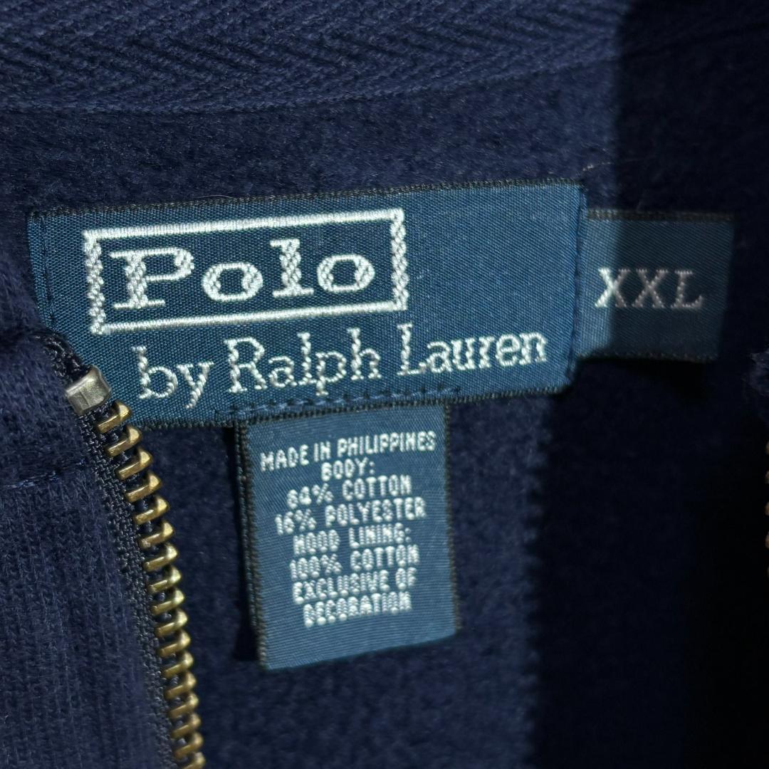 ポロラルフローレン ジップパーカー 裏サーマル XXL ネイビー　polo 紺