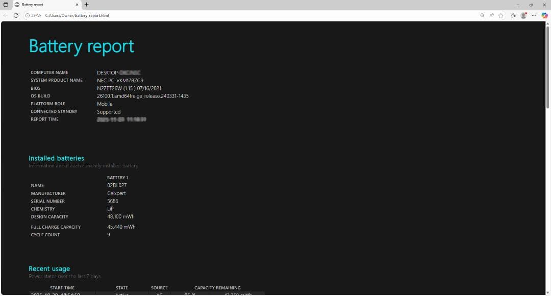 訳アリ　intel 第10世代 Core-i5／NEC／Win11 pro