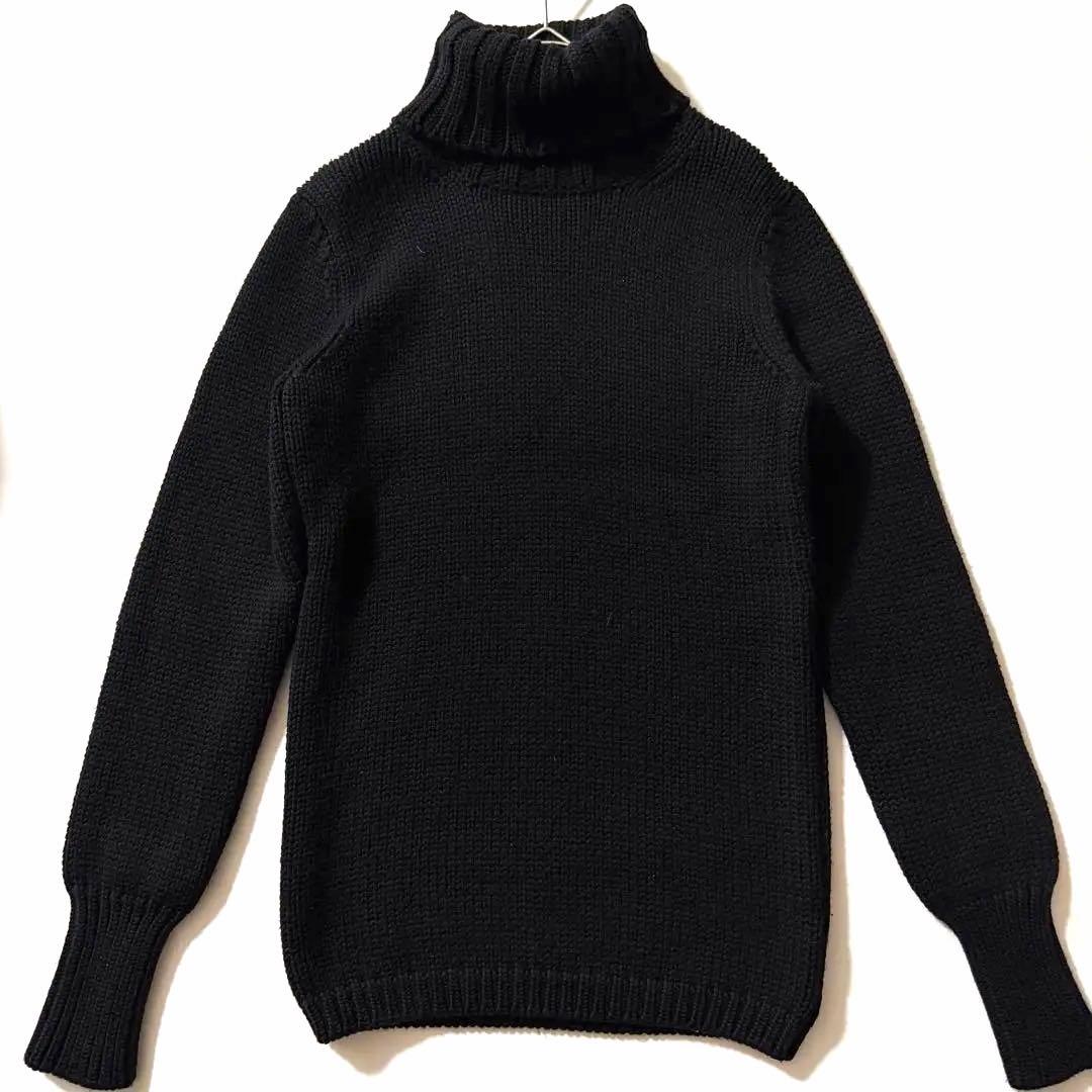 イタリア製✨️ZANONE タートルネックニット ウール 5G ブラック S相当