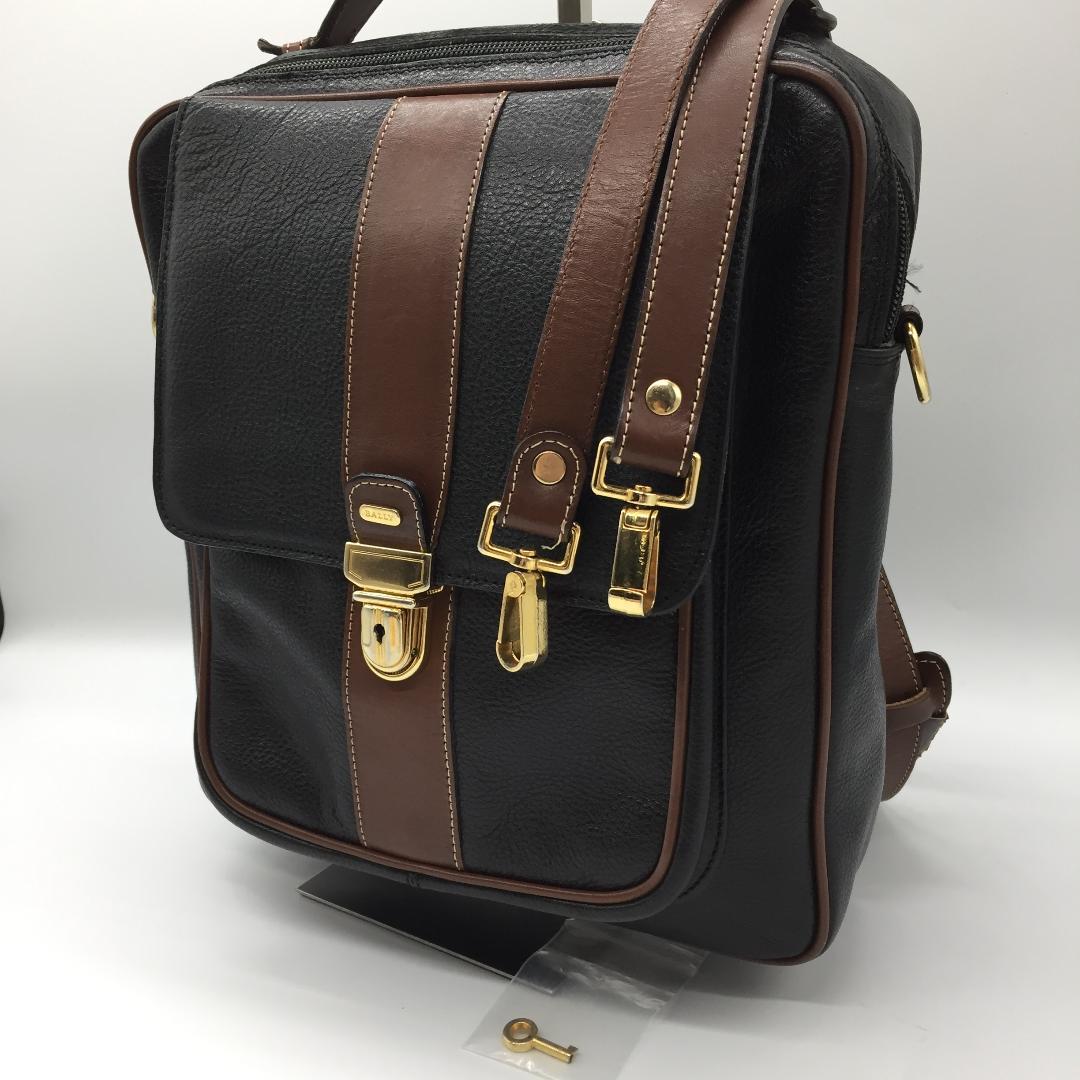 BALLY バリーショルダーバッグ ハンドバッグ レザー 本革 ロック金具