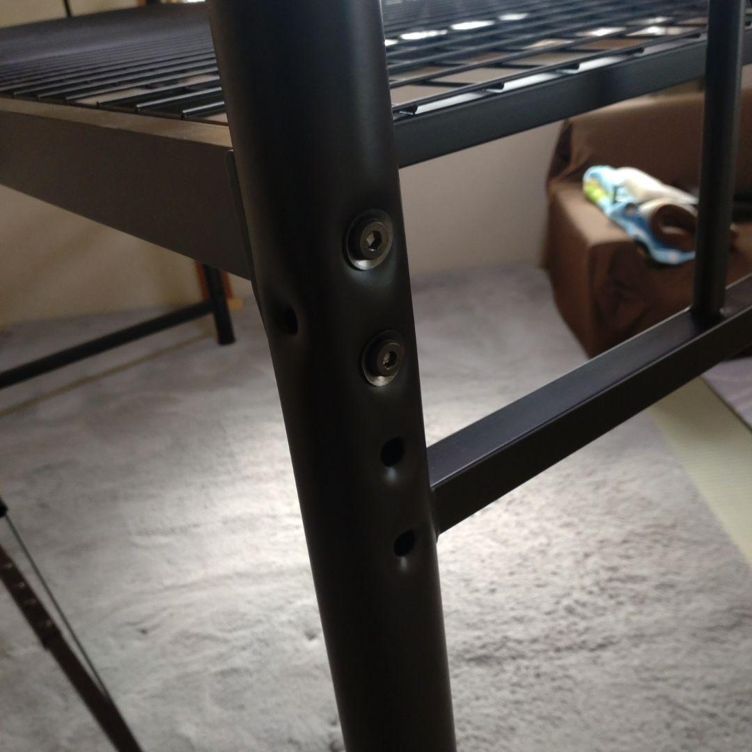 黒のロフトベッド シングルサイズ