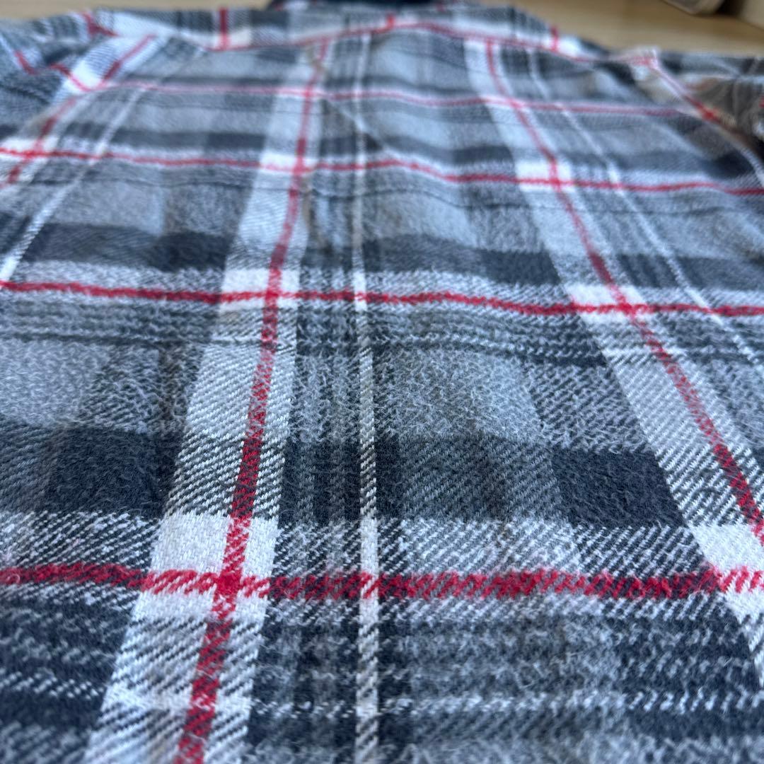 60s winter king ヘビーネルシャツ 赤黒　マチなし　ネルシャツ