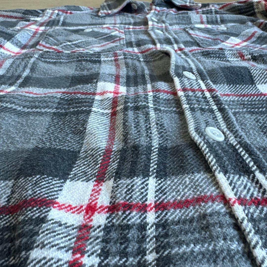 60s winter king ヘビーネルシャツ 赤黒　マチなし　ネルシャツ