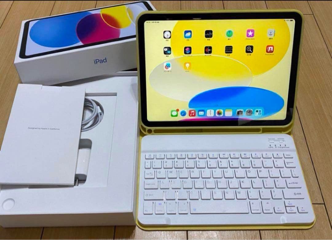 【超美品】Ipad第10世代64Gb Wi-Fiキーボードとカバー付き