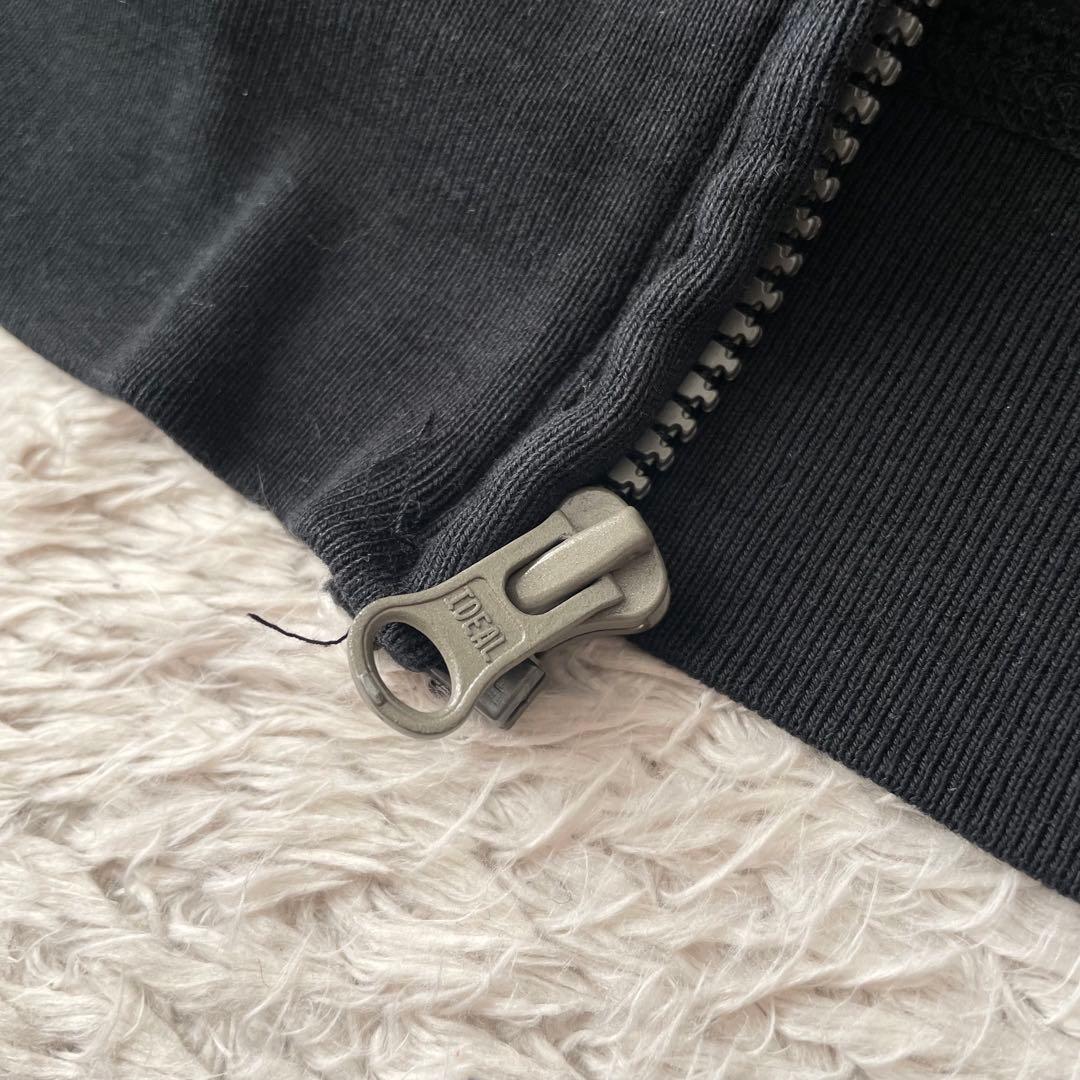 ギャップ 10s フリース ジップアップ パーカー M 黒