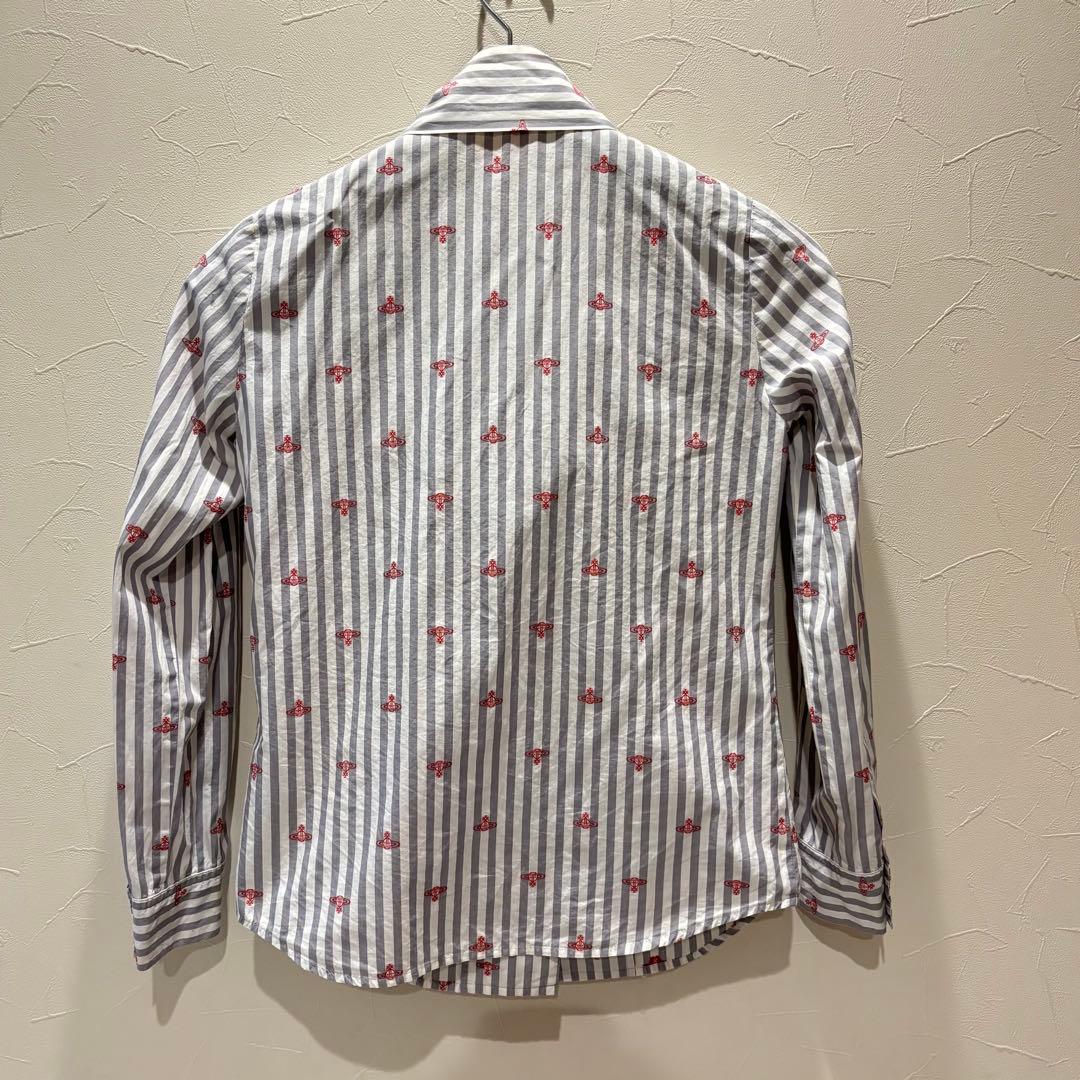 Vivienne Westwood RED LABELリボン付きストライプシャツ