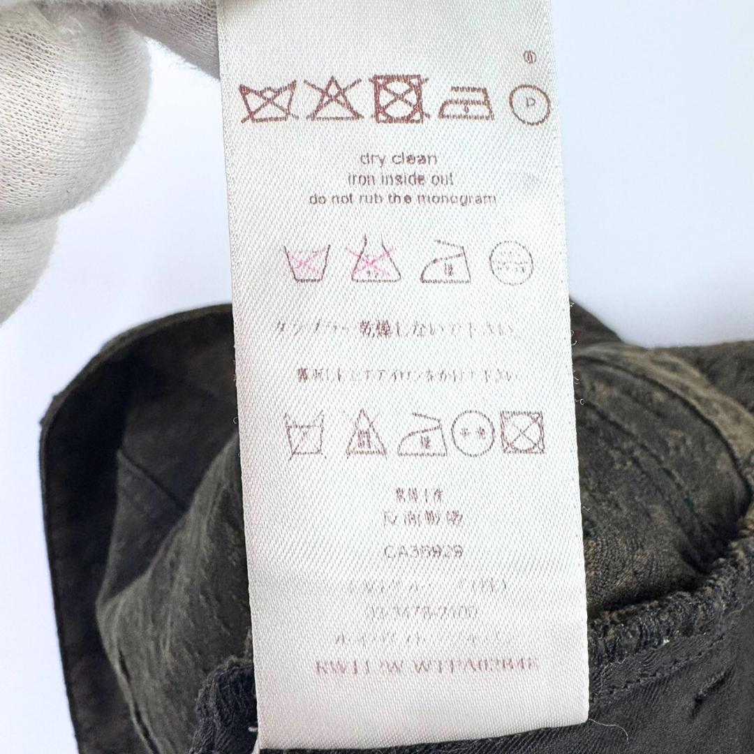 ルイヴィトン デニムパンツ モノグラム コットン レディース 34 カーキ