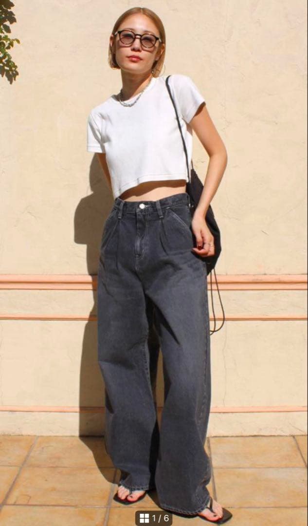 ungrid ウエストタックカーブデニム25