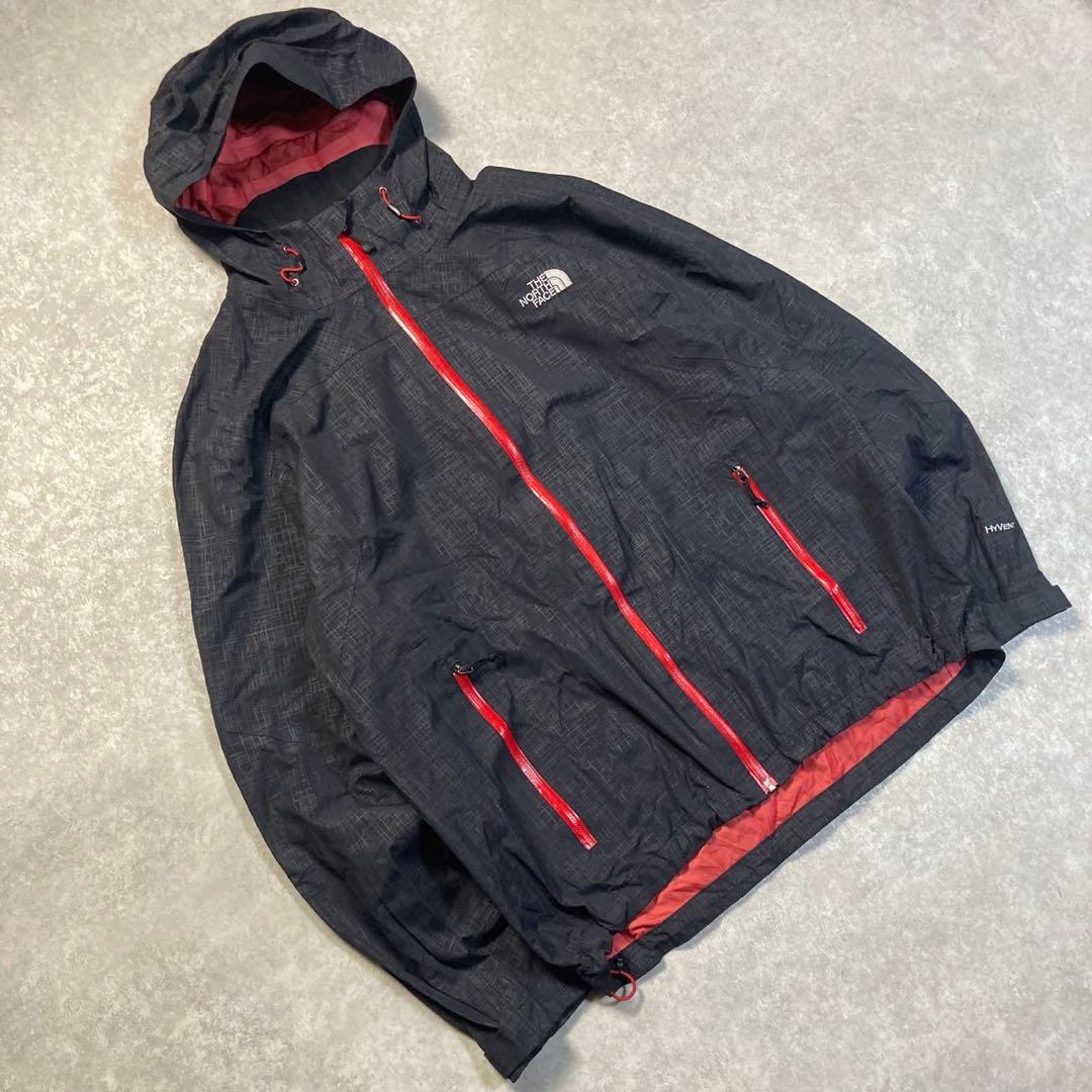 ノースフェイス ハイベント マウンテンパーカー 刺繍ロゴ y2k テック 古着