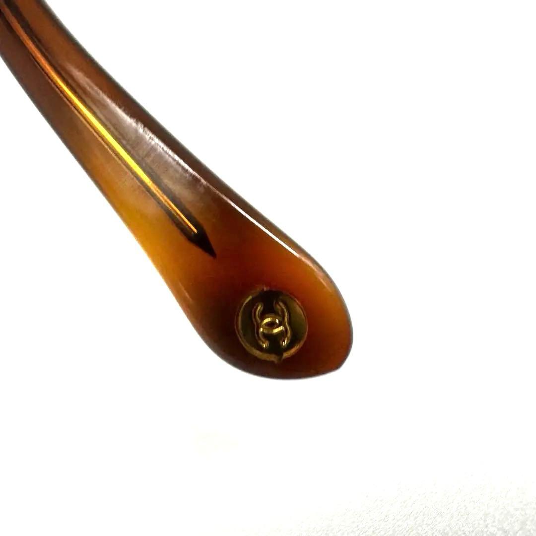 CHANELシャネル ブラウン スクエア型サングラス ブラウン系 度ありy2k