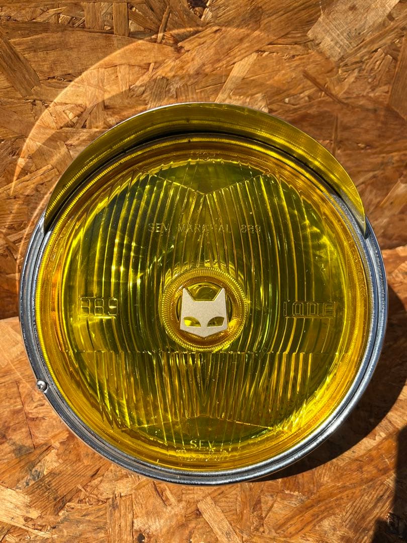 マーシャル 889 ヘッドライト　イエロー　メッキ　ブラック　2個　ライトケース