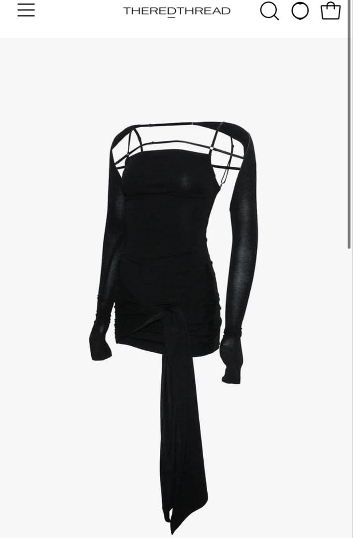 【ぽにまる】S waist drape dress mini