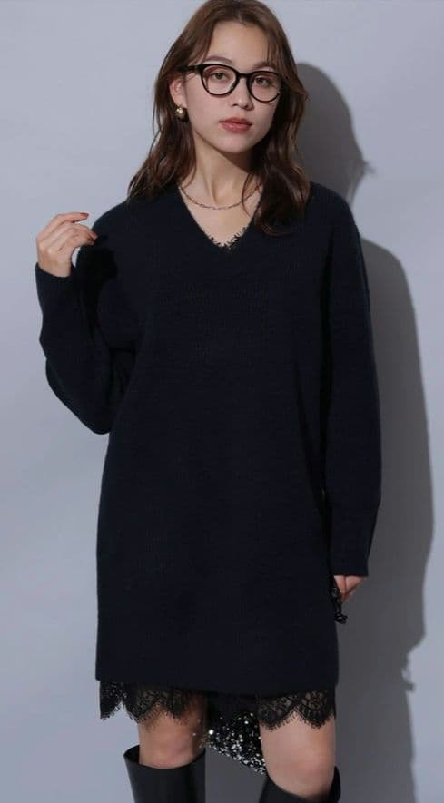 【新品】アルページュストーリー　レースキャミワンピース×ニットワンピースSET