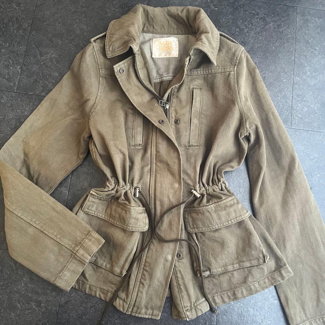【激レア】【平成ギャル】 ALBA ROSA ミリタリージャケットコート　カーキ