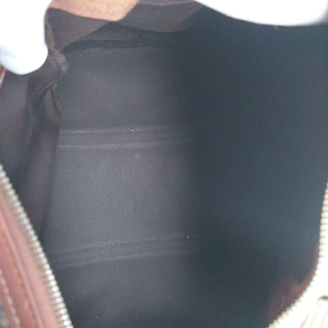 【美品】グッチ ミニボストンバック GGスプリーム アビー ブラウン系 ゴールド