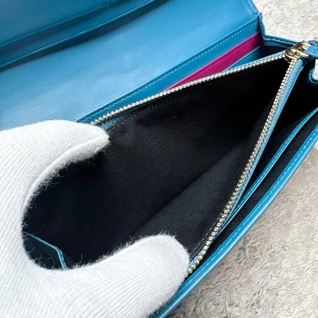 【未使用】Paul Smith ポールスミス 長財布 レザー マルチカラーライン