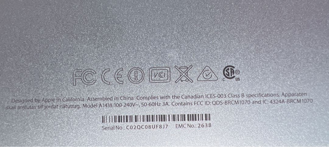 Apple iMac 21.5インチ A1418