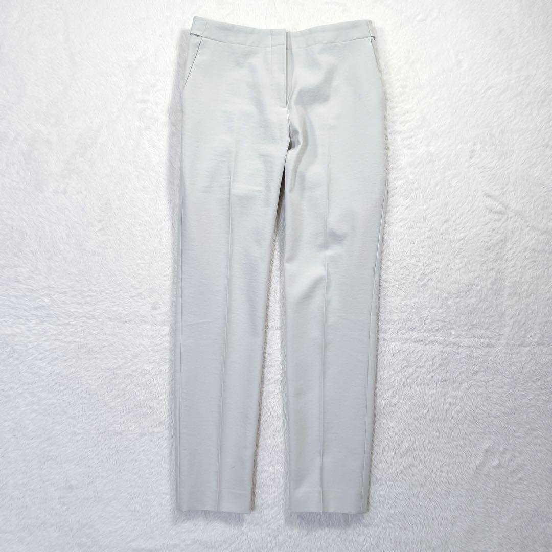 23SS✨セオリー パンツスーツ ストレッチノーカラージャケット ライトグレーS