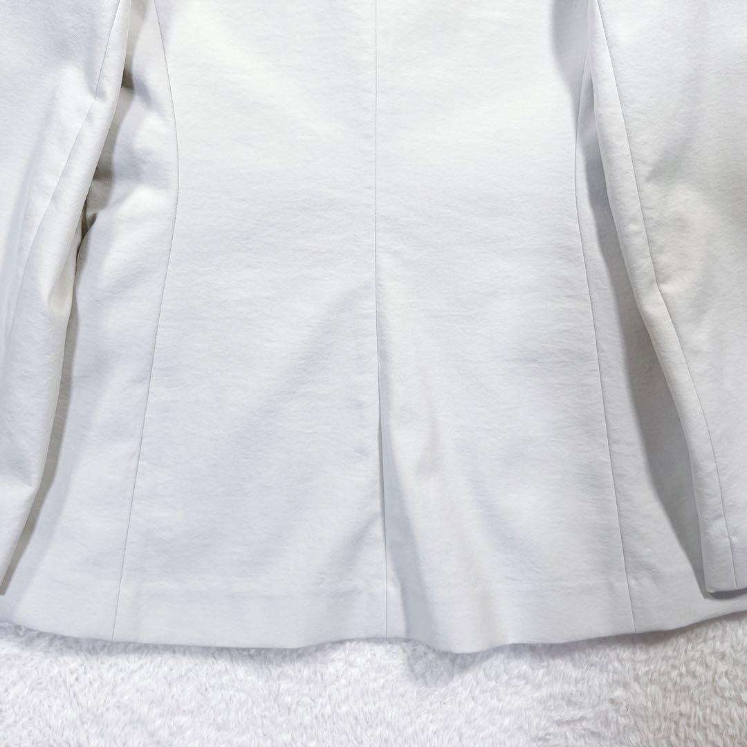 23SS✨セオリー パンツスーツ ストレッチノーカラージャケット ライトグレーS