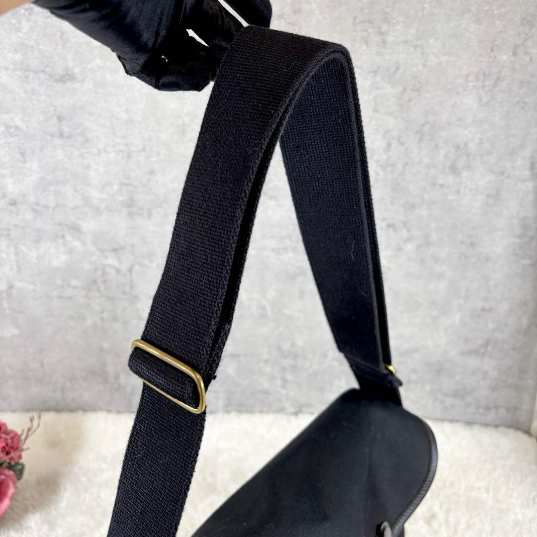 【美品】 ブレディ 黒 ショルダーバッグ アリエルトラウト メッセンジャー