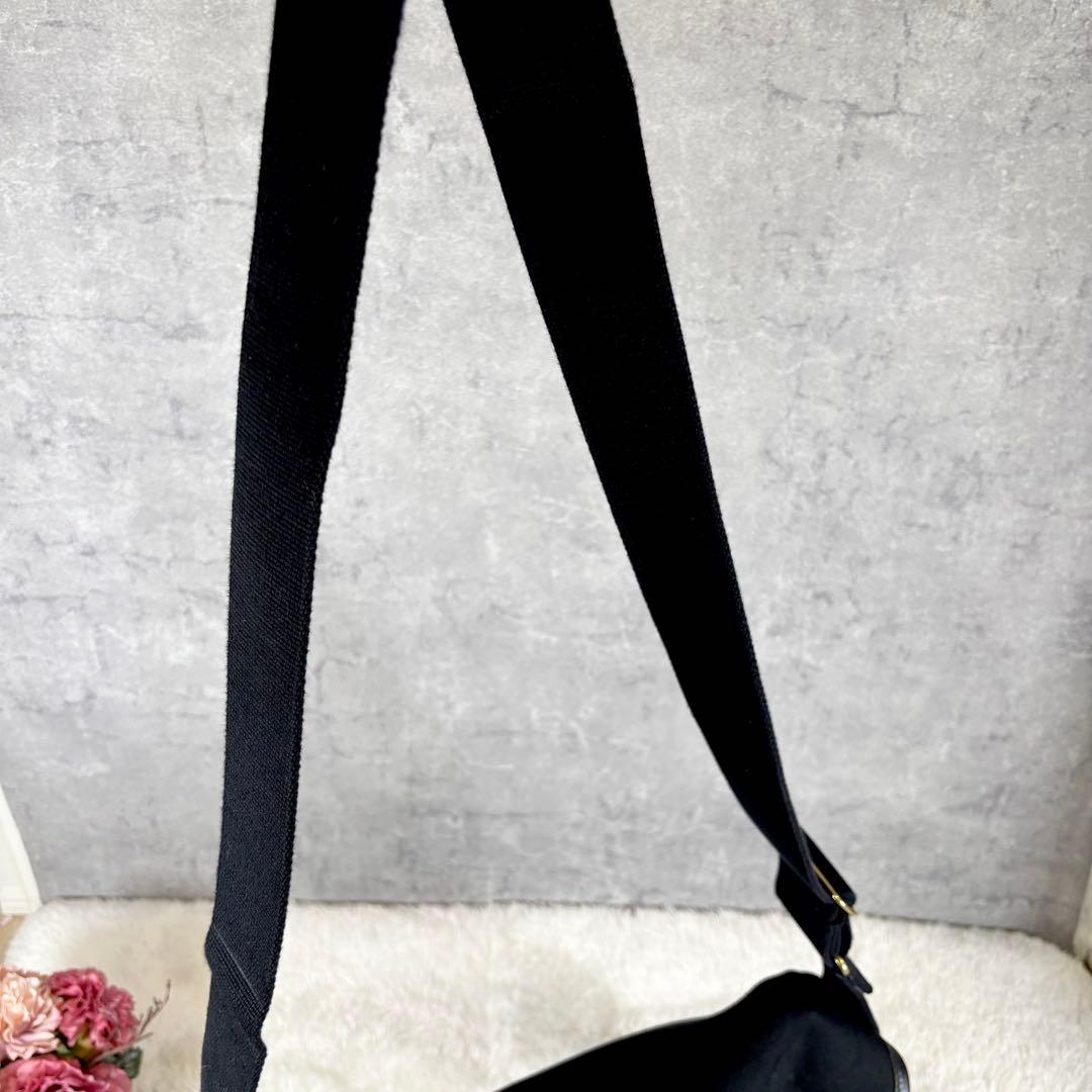 【美品】 ブレディ 黒 ショルダーバッグ アリエルトラウト メッセンジャー