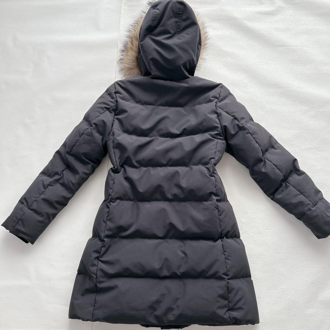 美品✨ダントン ダウンコート ロング ラクーンファー ワッペン 2WAY グレー