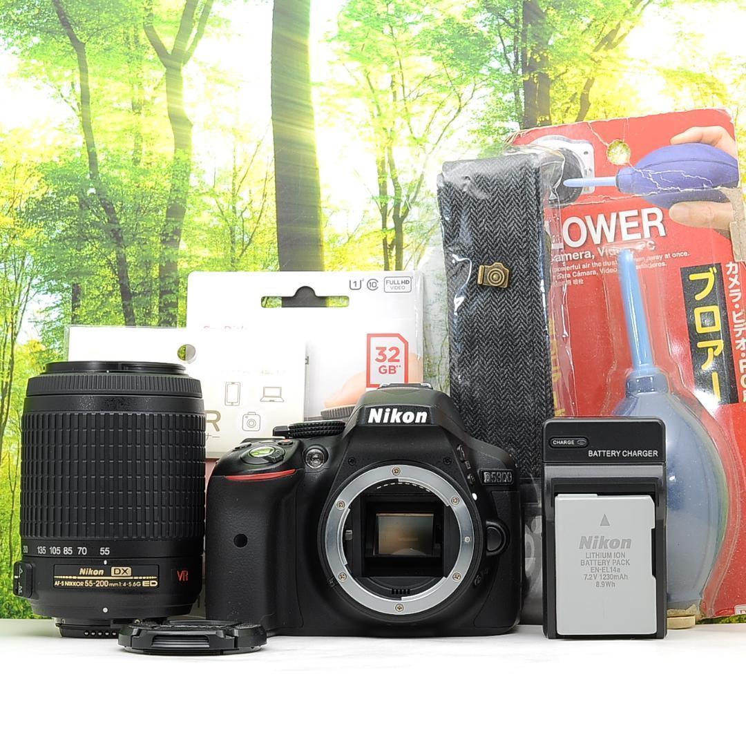 ショット数8759枚！WiFi機能付☆ニコン D5300☆スポーツ撮影向き！