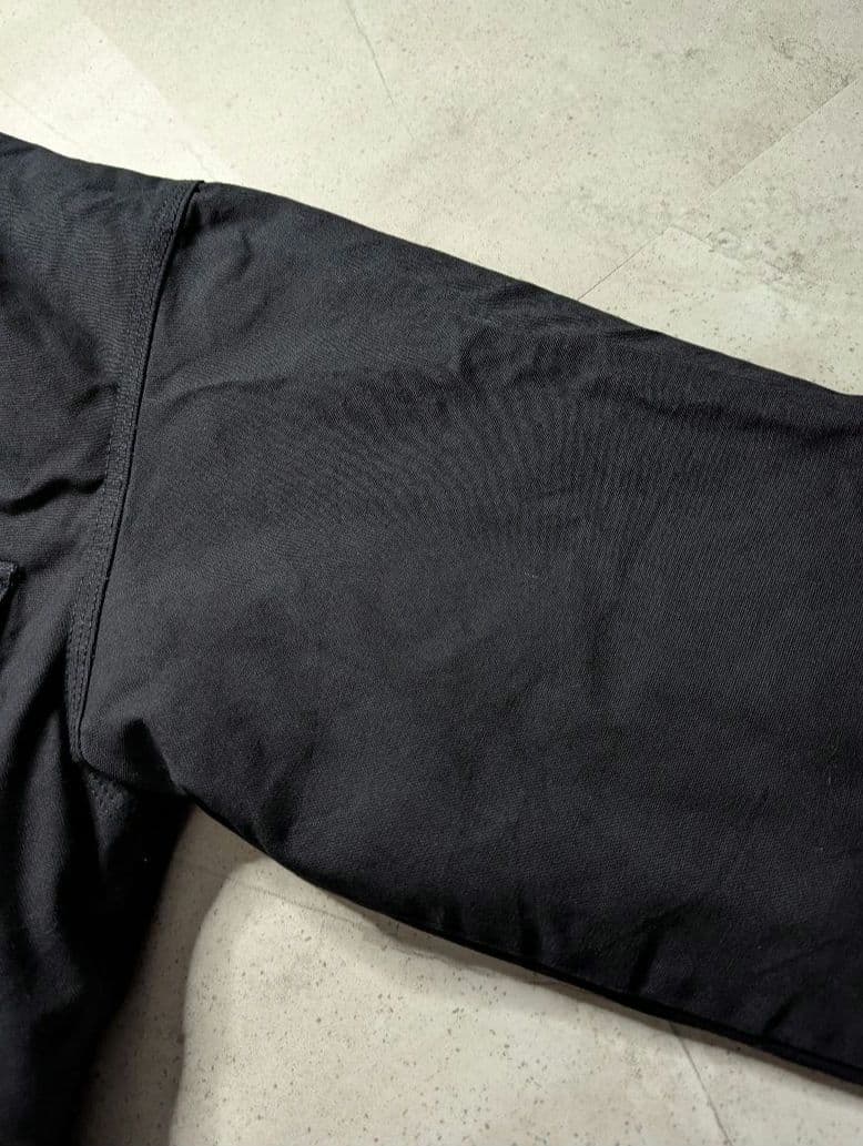 BERNEダックデトロイトジャケットXL 企業刺繍ロゴ中綿フェードブラック