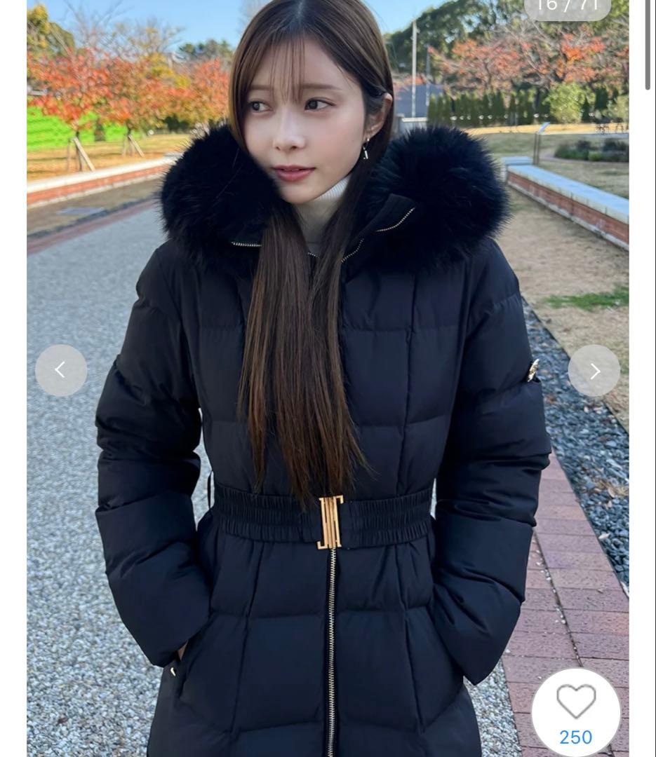 今期SNIDEL ブラック ロングダウンジャケット