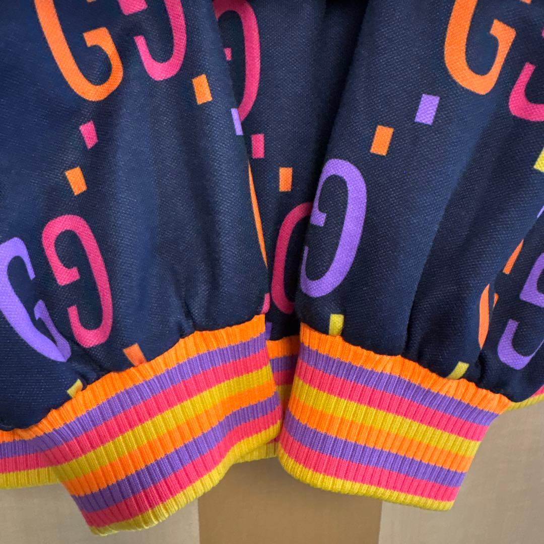 GUCCI テクニカルジャージ ジャンボGG 総柄ジップジャケット レインボー