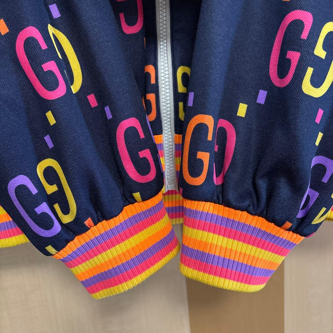 GUCCI テクニカルジャージ ジャンボGG 総柄ジップジャケット レインボー