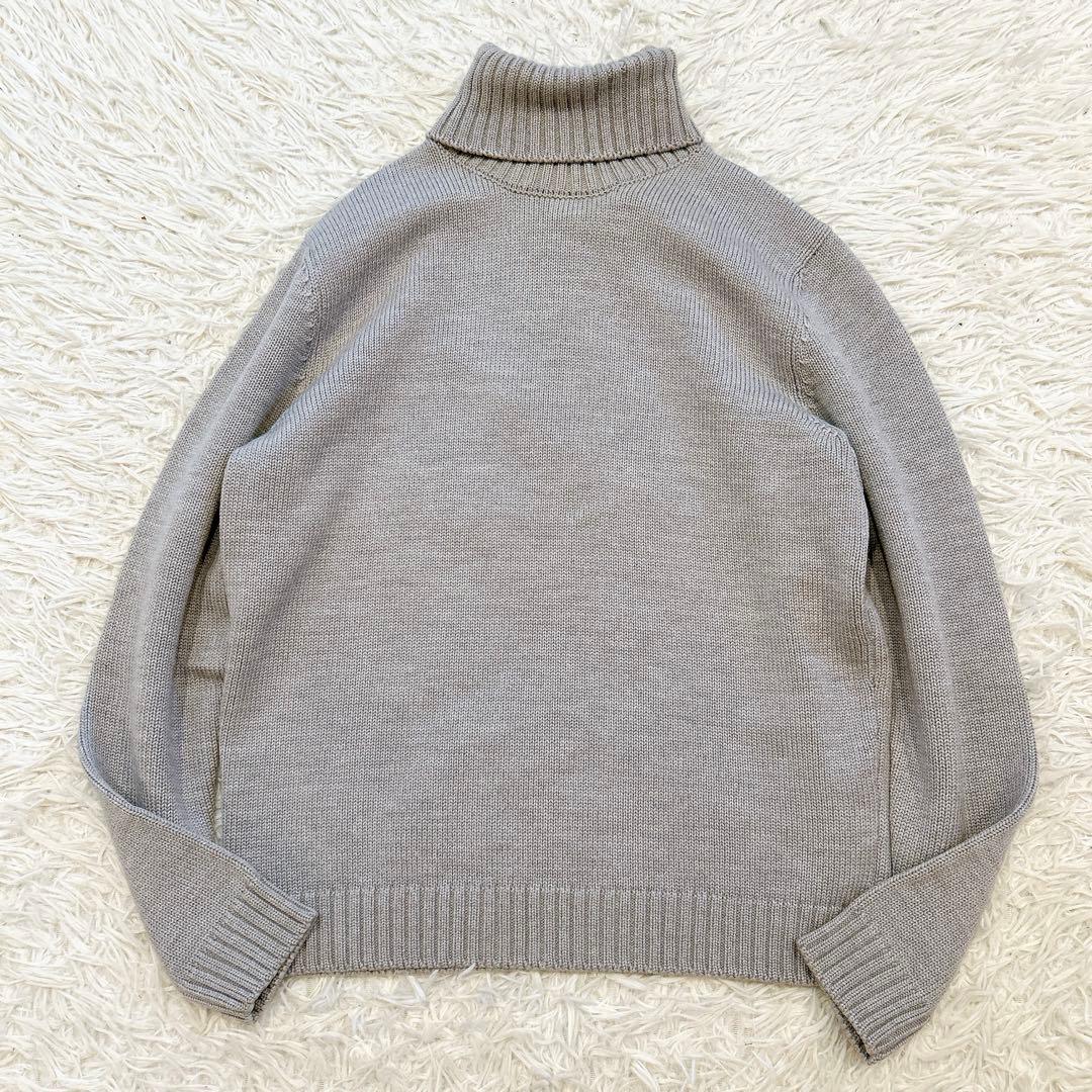 ZANONE タートルネック ニット ライトグレー ミドルゲージ 46