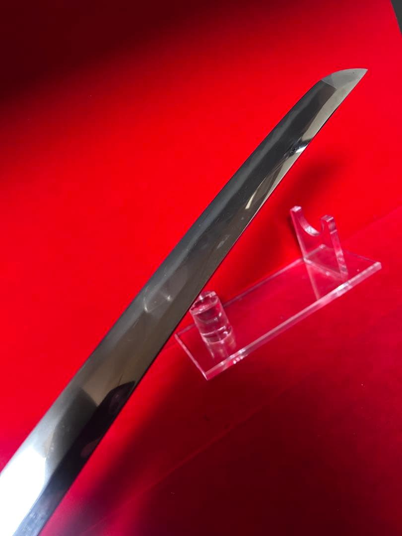 01564 包丁　マグロ包丁　先丸型　両刃　研師仕上げ　刃文綺麗　鞘付　未使用品