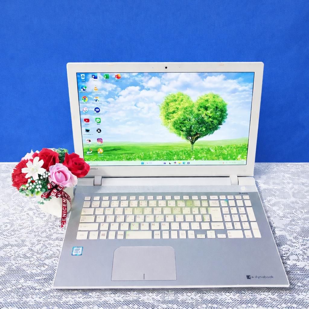 美品❣ 東芝ノートパソコン 薄型軽量 ゴールド✨Win11 SSD カメラ付き