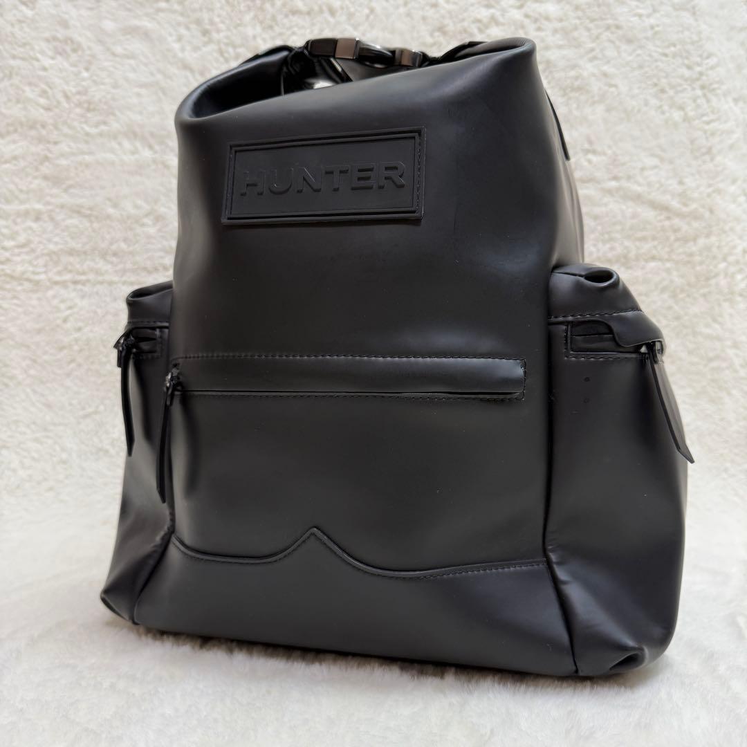 HUNTER 防水　トップクリップ　ラバー　レザー バックパック　リュック