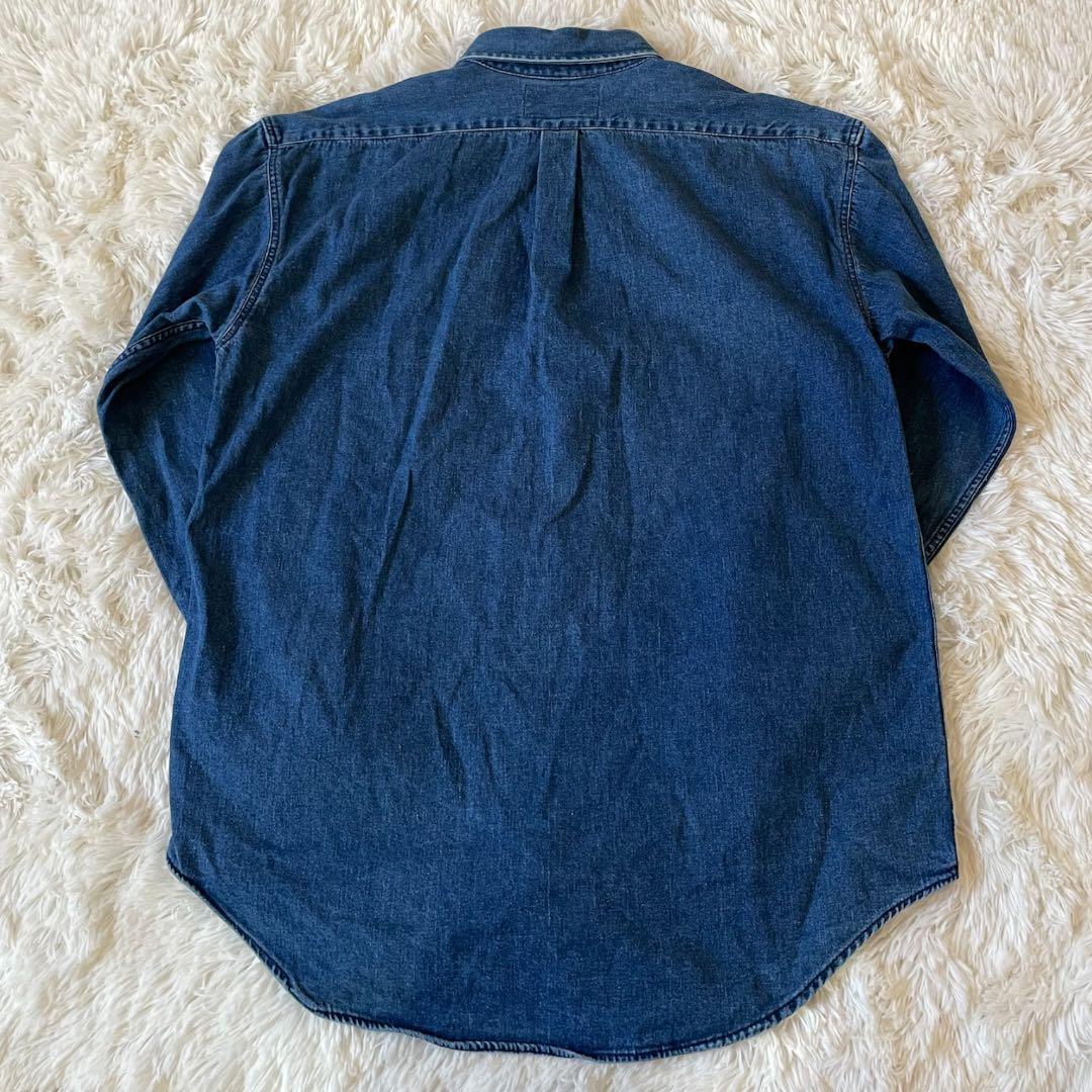 美品✨ 90s POLO COUNTRY ラルフローレン デニムシャツ M 濃紺