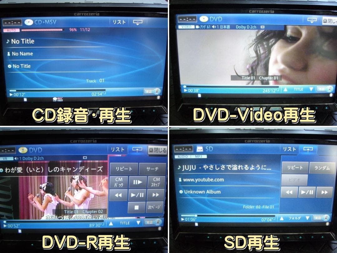 k モニター綺麗 最終2021年地図 カロッツェリア AVIC-ZH77 動作品