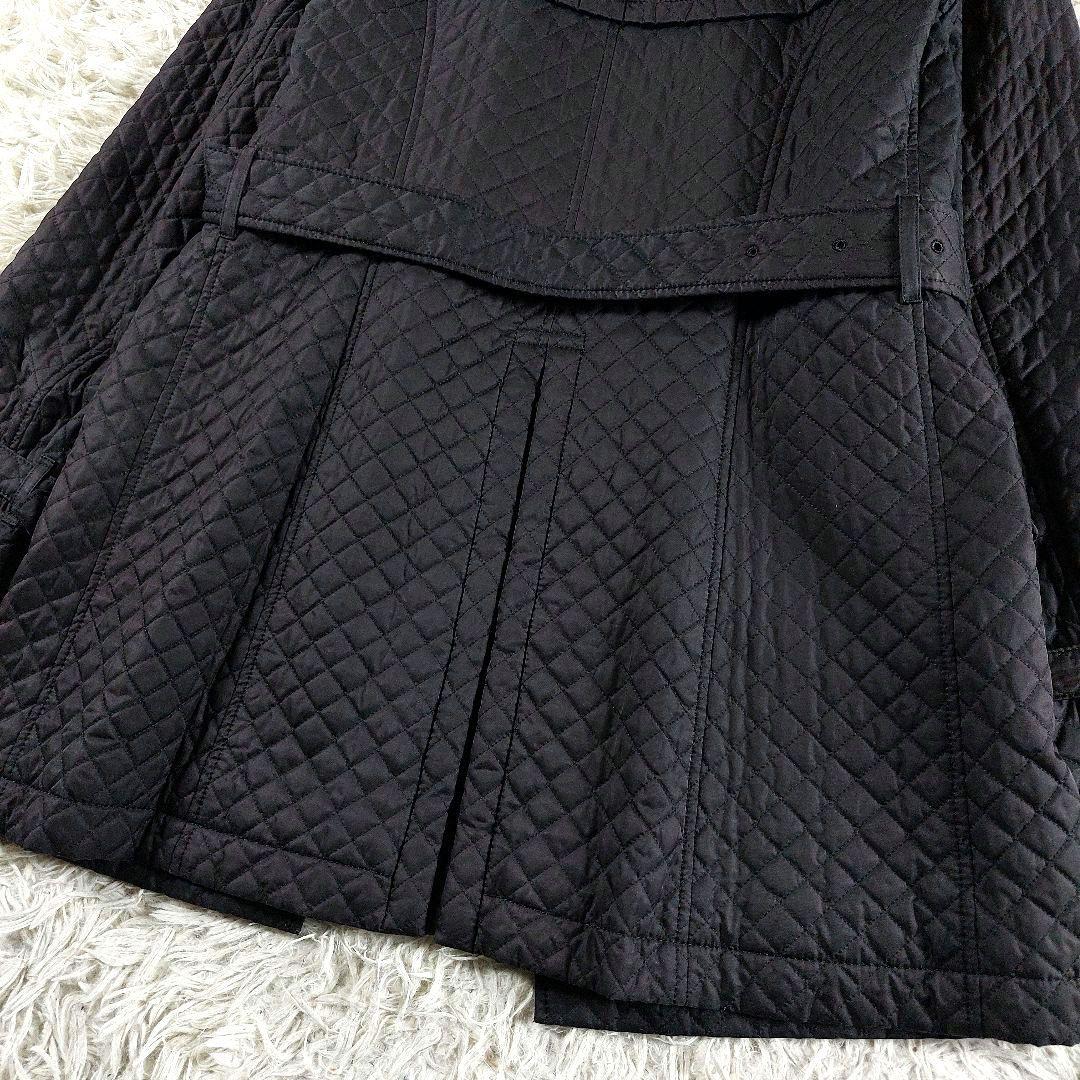 40 美品 バーバリーロンドン ノバチェックベルト キルティングコートジャケット