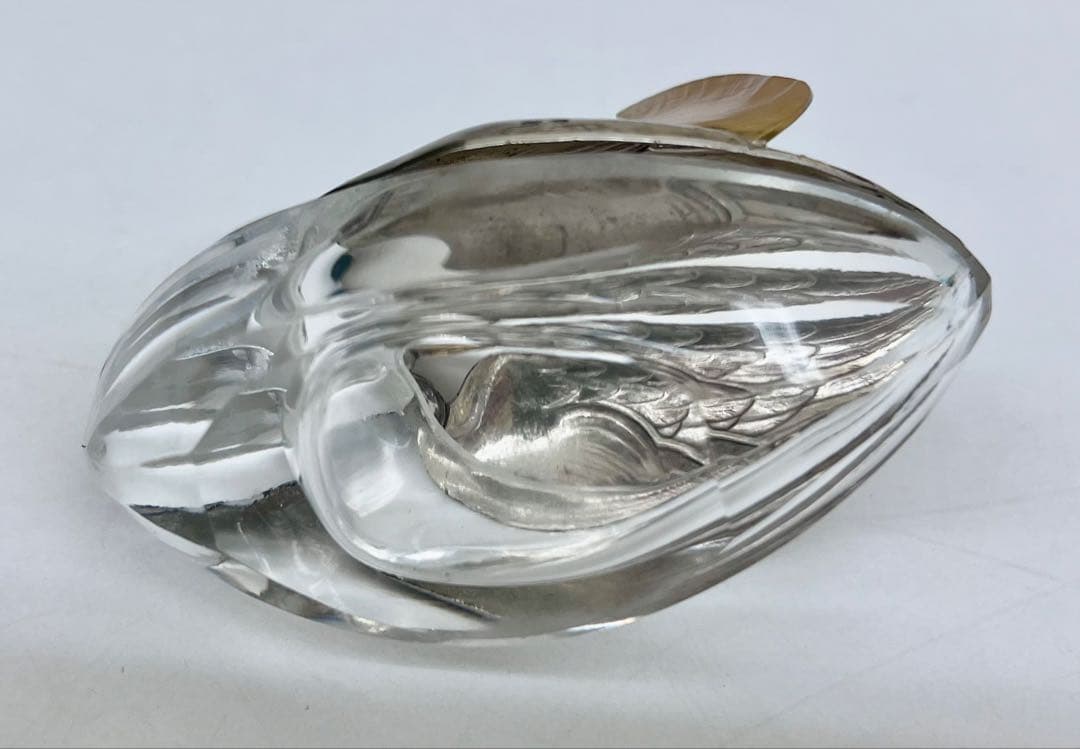 再値下げ！【中古品】銀製 オシドリの置物／専用ケース