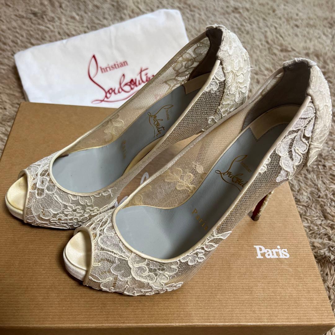 ルブタン　オープントゥ　パンプス　37