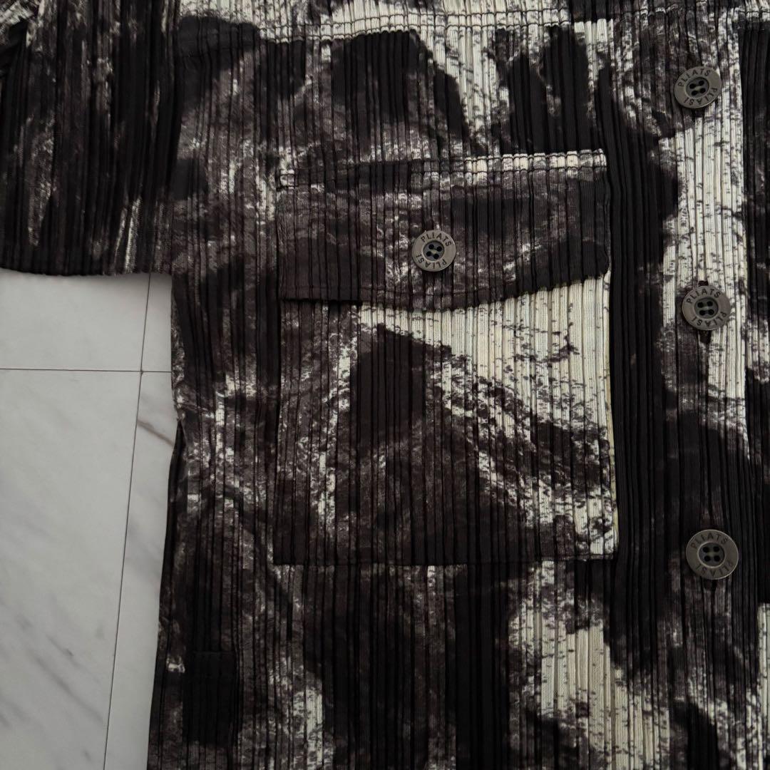 ＊未着用・極美品＊プリーツプリーズ マーブルプリント トラッカージャケット 3