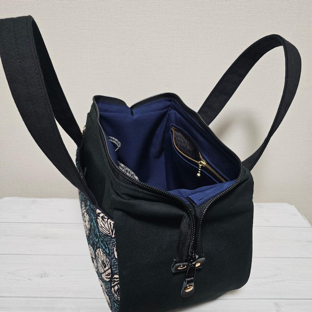 r.ぽってりボストンL rosy ブルーグリーン ミナペルホネン