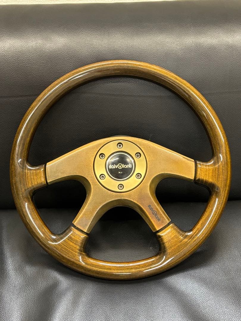 italvolanti イタルボランテ ウッドステアリング ハンドルボス付き