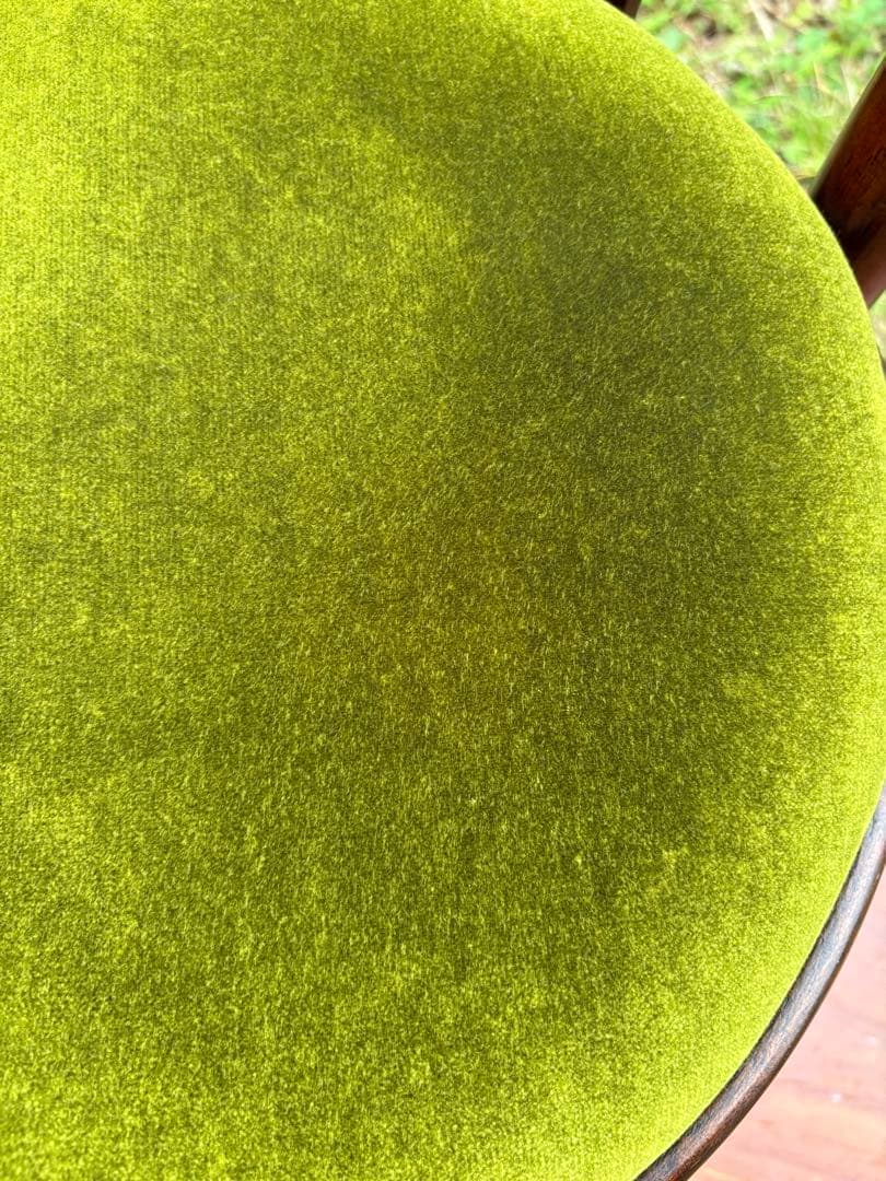 希少品　IDF太田長　曲木チェア　グリーンベルベット　ベントウッドチェア