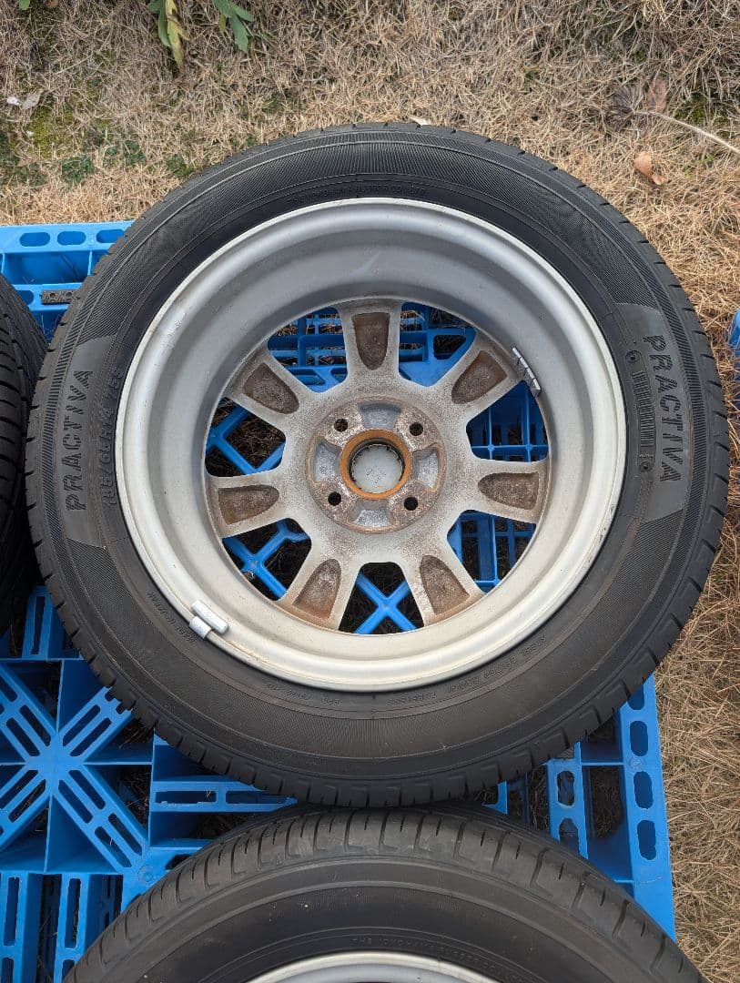 ②中古品 ダイハツタント2024製タイヤ付き純正ホイール4本セットの2本