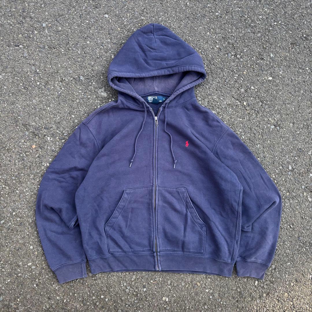 90s polo ralph lauren フェード ジップパーカー usa製