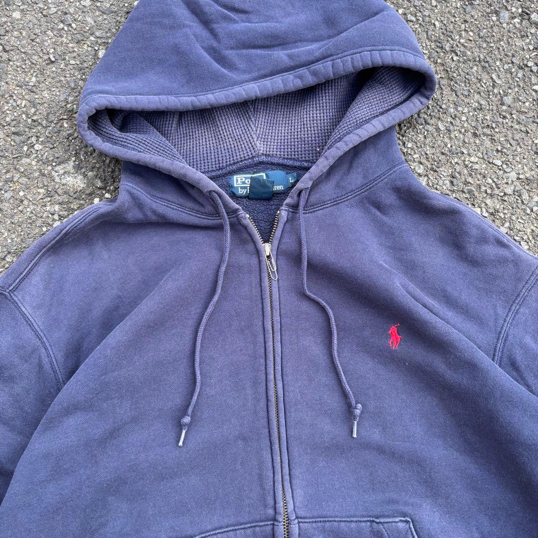 90s polo ralph lauren フェード ジップパーカー usa製