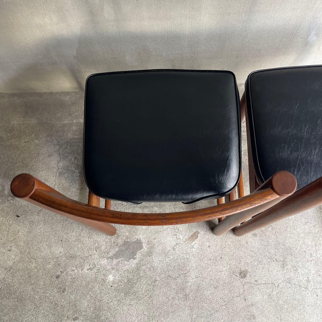 廃盤 希少 オールドマルニ　ミッドセンチュリー　ダイニングチェア　2脚セット