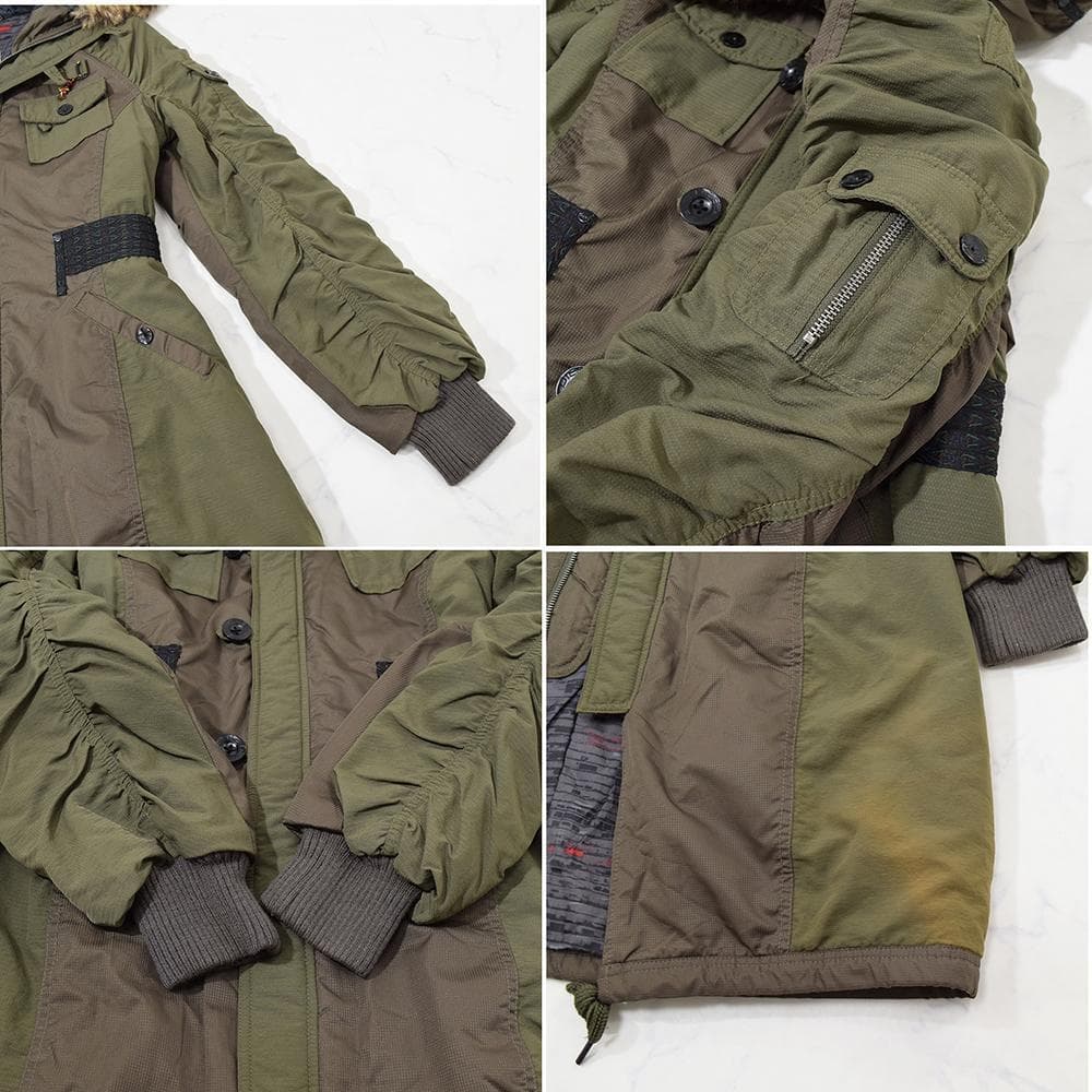 00s y2k archive DIESEL n-3b ミリタリーコート XS